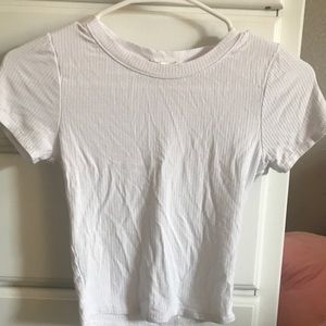 White Ribbed Top Bozzolo